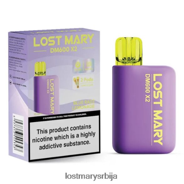 Lost Mary Vape Sale- лост Мари дм600 к2 вапе за једнократну употребу плава разз лимунада FRVFV4188